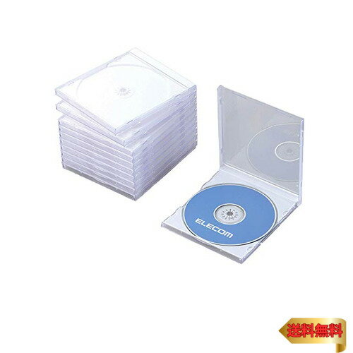 【マラソン最大46倍】エレコム CD/DVDプラケース/1枚収納/10パック/ホワイト 【マラソン最大46倍】エレコム CD/DVDプラケース/1枚収納/10パック/ホワイト