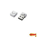 【マラソン最大46倍】エレコム USBメモリ 32GB USB2.0 小型 ストラップホール キャップ付き ホワイト MF-SU2B32GWHF