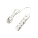 【マラソン最大46倍】エレコム 電源タップ 雷ガード 個別スイッチ ほこりシャッター付 4個口 5m ホワイト T-K6A-2450WH