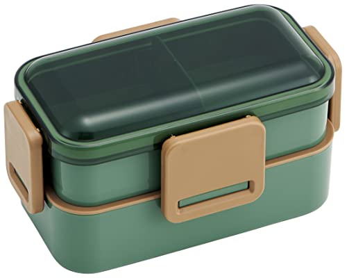 【マラソン最大46倍】スケーター(Skater) 弁当箱 セージグリーン 600ml 抗菌 ふんわり盛れる ドーム型フタ 2段 女性用 日本製 PFLW4AG-A