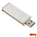 【マラソン最大46倍】バッファロー BUFFALO 女性向け キャップレスデザイン USB3.0用 USBメモリー 32GB ロイヤルホワイト RUF3-JW32G-