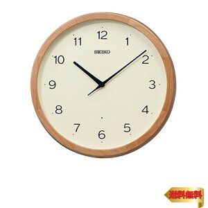 【5/1クーポン配布&ポイントUP】セイコークロック(Seiko Clock) 掛け時計 電波 アナログ 木枠 薄茶木地 直径300×48mm KX272B