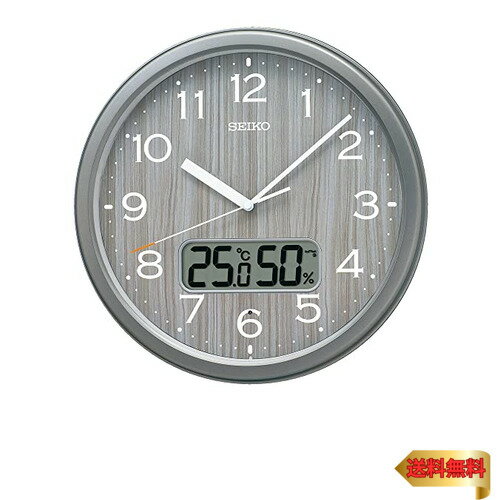 【5/1クーポン配布&ポイントUP】セイコークロック(Seiko Clock) 掛け時計 電波 アナログ 温度 湿度 グレーメタリック 直径311×51mm KX273N