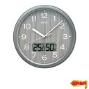セイコークロック(Seiko Clock) 掛け時計 電波 アナログ 温度 湿度 グレーメタリック 直径311×51mm KX273N