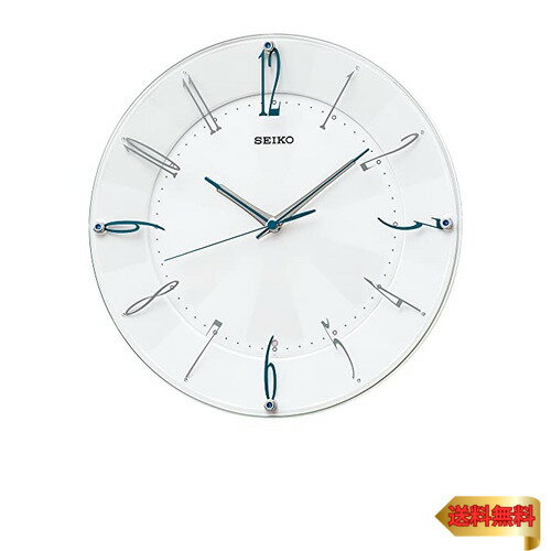 【マラソン最大46倍】セイコークロック 掛け時計 電波 アナログ 白 パール KX214W SEIKO 直径32.7×4.6cm