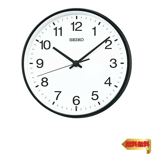 【5/1クーポン配布&ポイントUP】セイコークロック(Seiko Clock) 掛け時計 電波 アナログ 金属枠 黒 直径270×48mm KX268K