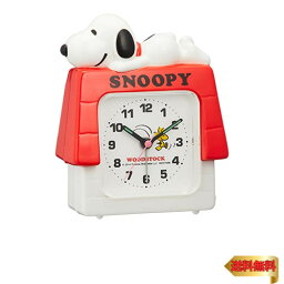 リズム(RHYTHM) SNOOPY (スヌーピー) 目覚まし時計 キャラクター アナログ 電子音 3D 白 R551 4SE551MS03