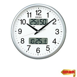 セイコークロック(Seiko Clock) セイコー クロック 掛け時計 電波 アナログ カレンダー 温度 湿度 表示 銀色 メタリック KX2
