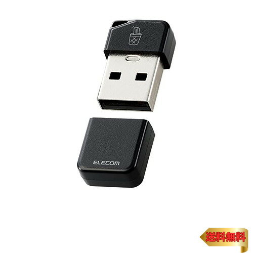 【5/1クーポン配布&ポイントUP】エレコム USBメモリ 32GB USB3.2(Gen1)対応 小型 キャップ付 誤消去防止機能ソフト対応 ブラック MF-USB3032GBK