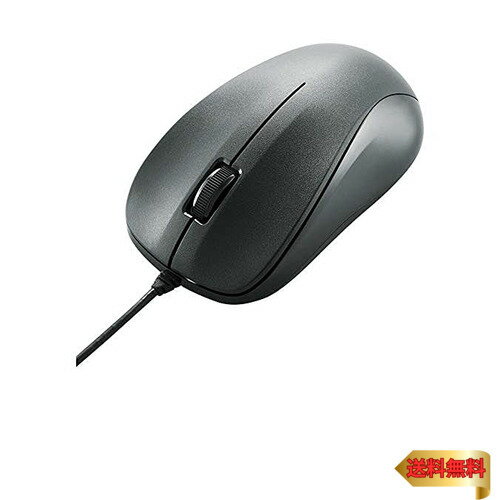 【マラソン最大46倍】エレコム マウス 有線 Mサイズ 3ボタン USB 光学式 ブラック ROHS指令準拠 M-K6URBK/RS