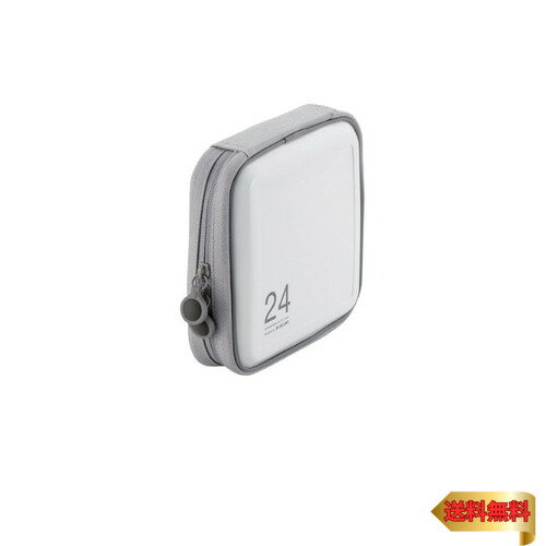 【マラソン最大46倍】エレコム DVD CDケース セミハード ファスナー付 24枚収納 ホワイト CCD-H24WH