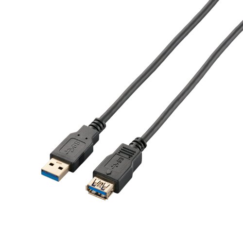 【5/1クーポン配布&ポイントUP】エレコム USBケーブル 延長 USB3.0 USB A オス to USB A メス スタンダード 1m ブラック USB3-E10BK