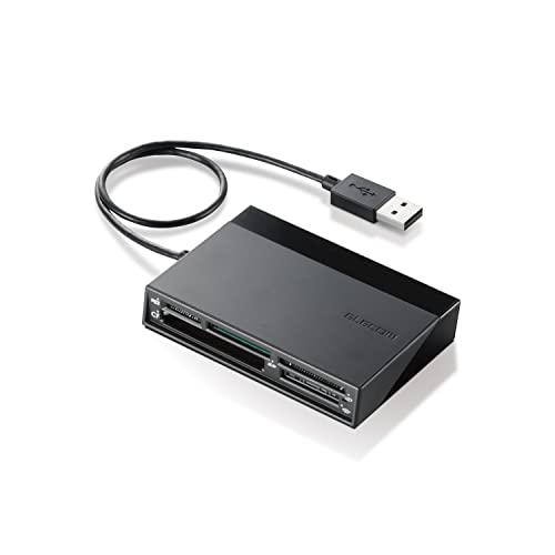 USBハブ付・ブラック MR-C24BK・・Style:USBハブ付・USBハブ機能を搭載した48+5メディア対応のメモリカードリーダです。・3ポートUSB2.0ハブ機能を搭載し、マウス、USBメモリなどのUSB機器を3台まで接続可能です。・大容量の次世代SDメモリーカード規格のSDXCメモリーカード(64GB)にも対応しています。・アダプタを使用せずに48種類の多彩なメディアを読み書き可能で、アダプタを使用すればさらに5種類のメディアを読み書きできます。・SDメモリーカードシリーズ、メモリースティックシリーズ、マルチメディアカードシリーズ(MMCmicroを除く)などの主要なメディアに対応しています。"[仕様] インタ-フェイス:USB2.0/1.1 コネクタ形状:パソコン側(アップストリ-ムポ-ト):USBA(オス)、USB機器側(ダウンストリ-ムポ-ト):USBA(メス)×3 対応機種(OS:Windows):USB2.0/1.1インタ-フェ-スを装備し、Windows11、Windows10、Windows8/7/Vista(~SP2)/XP(SP1~SP3)/2000(SP4)が動作する機種各OSのアップデ-トや、サ-ビスパックのインスト-ルが必要になる場合があります。 対応機種(OS:Mac):USB2.0/1.1インタ-フェ-スを装備し、macOSVentura13/macOSMonterey12/macOSBigSur11/MacOSX10.2~10.6が動作するMacintoshシリ-ズ各OSのアップデ-トや、サ-ビスパックのインスト-ルが必要になる場合があります。 対応メディア(SDメモリカ-ド):SD(Highspeed、proHighspeed)、Class2、Class4、Class6/Wii・DSi用SD/SDHCClass2、Class4、Class6、Class10/SDXC/miniSD/miniSDHCClass2、Class4、Class6(別途アダプタ-が必要)/TransFlash/microSD/microSDHCClass2、Class4、Class 対応メディア(マルチメディアカ-ド):MMC/MMC4.0/セキュアMMC/RS-MMC/RS-MMC4.0/MMCmicro(別途アダプタ-が必要) 対応メディア(メモリ-スティック):MS/MS(MagicGate、MagicGateHighspeed、メモリ-セレクト機能付)/PRO/PRO(Highspeed)/Duo/Duo(MagicGate、MagicGateHighspeed)/PRODuo/PRODuo(Highspeed)、MARK2/PRO-HGDuo/ROM/micro(M2)/PSP用Duo/PSP用PRODuo 対応メディア(xDピクチャ-カ-ド):xDピクチャ-カ-ド/xDピクチャ-カ-ドTypeM/xDピクチャ-カ-ドTypeH/xDピクチャ-カ-ドTypeM+ 対応メディア(コンパクトフラッシュ):コンパクトフラッシュ(TypeI)(3.3V)、コンパクトフラッシュ(TypeII)(3.3V)、コンパクトフラッシュ(UDMA対応)、マイクロドライブ、CF型HDD 最大転送速度:480MbpsUSB2.0ハイスピ-ドモ-ド時理論値 アップストリ-ム(パソコン側)USBポ-ト数:1ポ-ト ダウンストリ-ム(周辺機器側)USBポ-ト数:3ポ-ト USBケ-ブル方式:本体と一体型のケ-ブル USBケ-ブル長:約30cmコネクタ-除く 電源方式:USBバスパワ- 電源電圧:5.0V±5% 供給可能電流:3ポ-ト合計400mA以内(1ポ-ト当たり100mA以内) カラ-:ブラック 外形寸法:約幅90mm×奥行61.6mm×高さ16mm 動作環境:温度5~40°C、湿度30~80%(結露なきこと) 付属品:取扱説明書 期間:6カ月 その他:対応カ-ドには一部アダプタ-が必要なものも含まれます。詳細は当社HPをご確認ください。 スロット数:5個 重量:約60g [説明] USBハブ機能を搭載した48+5メディア対応のメモリカ-ドリ-ダです。 3ポ-トUSB2.0ハブ機能を搭載し、マウス、USBメモリなどのUSB機器を3台まで接続可能です。 大容量の次世代SDメモリ-カ-ド規格のSDXCメモリ-カ-ド(64GB)にも対応しています。 アダプタを使用せずに48種類の多彩なメディアを読み書き可能で、アダプタを使用すればさらに5種類のメディアを読み書きできます。 SDメモリ-カ-ドシリ-ズ、メモリ-スティックシリ-ズ、マルチメディアカ-ドシリ-ズ(MMCmicroを除く)などの主要なメディアに対応しています。 携帯電話の多くに採用されているmicroSDメモリ-カ-ドなどの小型メディアも、アダプタなしでそのまま挿し込み可能です。 SDHCメモリ-カ-ドやPROHIGHSPEEDSDメモリ-カ-ド、メモリ-スティックPRO(ハイスピ-ド)など高速版のメディアに対応していますので、大容量デ-タも素早く移動・コピ-することができます。 メモリ-スティックPRO-HGDuoの8bit高速デ-タ転送にも対応しています。 メディアへのアクセス状態が分かるアクセスランプを装備しています。 ケ-ブルを紛失する心配のないケ-ブル一体タイプで、取り回しのしやすいケ-ブル長30cmです。 外部電源を必要としないUSBバスパワ-駆動です。 専用ドライバなどのインスト-ル作業が不要ですので、パソコンのUSBポ-トに接続するだけですぐに使えます。 Macintoshにも対応しています。 USB2.0(ハイスピ-ドモ-ド)/1.1に対応しています。 [商品に関するお問い合わせ] エレコム総合インフォメ-ションセンタ- TEL.0570-084-465 FAX.0570-050-012 受付時間/10:00~19:00年中無休