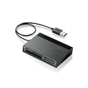 【マラソン最大46倍】エレコム メモリリーダライタ USBハブ付 SD+MS+CF+XD ブラック MR-C24BK
