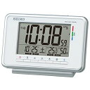 【マラソン最大46倍】セイコー クロック 目覚まし時計 電波 デジタル ウィークリー アラーム カレンダー 快適度 温度 湿度 表示 白 SQ775W SEIK...