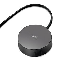 【マラソン最大47倍】エレコム 電源タップ 見せるインテリア roo't(ルオット) 丸型 4個口 2.5m ブラック AVT-D4-2425BK