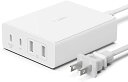 【マラソン最大47倍】Belkin 108W GaN急速充電器 4ポート(USB-C×2&USB-A×2) 電源ケーブル(2メートル) Mac 2022受賞