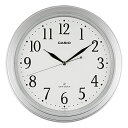 【マラソン最大46倍】CASIO(カシオ) 掛け時計 電波 シルバー 直径32.4cm アナログ IQ-1005J-8JF