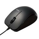 【マラソン最大46倍】エレコム マウス 有線 M-BL27UBSKBK 3ボタン ラバーグリップ 静音 抗菌 ブラック