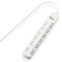 【マラソン最大46倍】エレコム 電源タップ 一括&個別スイッチ 省エネ スイングプラグ 6個口 2m ホワイト T-E7A-2620WH