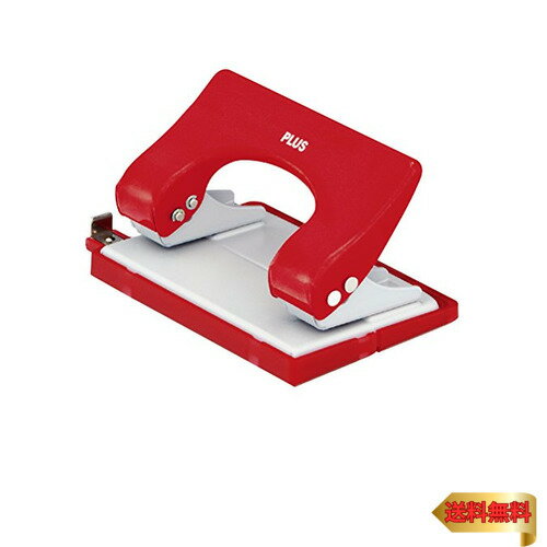 PLUS(プラス) プラス パンチ フォース1/2 2穴 穴あけ枚数16枚 Sサイズ PU-816A レッド 30-695