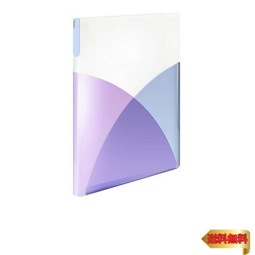 プラス クリアファイル A4縦 40ポケット Pasty 98-413 ブルーベリーパープル