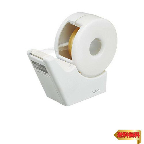 コクヨ(KOKUYO) テープカッター GLOO 吸盤 ハンディタイプ 小巻き 白 T-GM510W