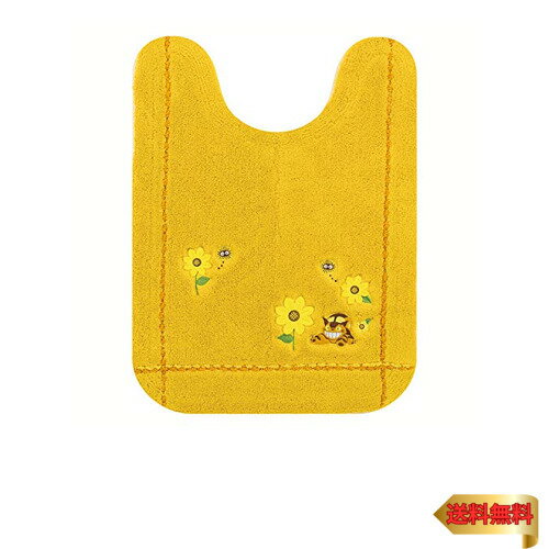 センコー となりのトトロ 花のバス停 ロング トイレマット 約80×60cm イエロー 19753