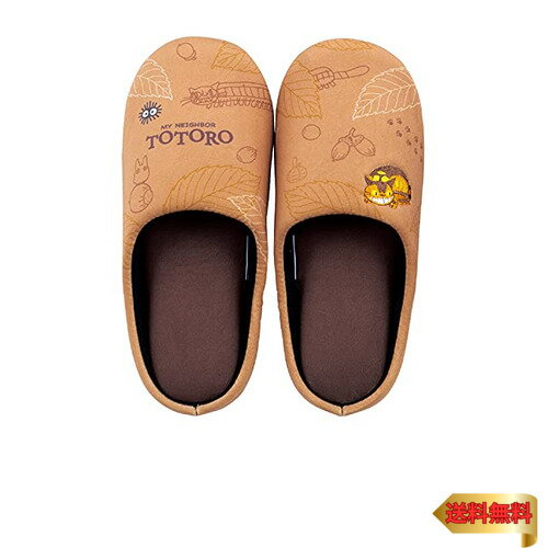 センコー となりのトトロ どんぐりネコバス スリッパ 約 24cm ベージュ 64891