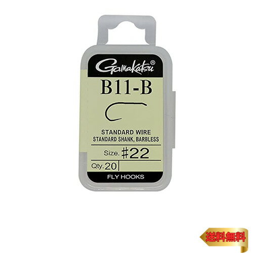 がまかつ(Gamakatsu) フライフック B11-B 22号 20本 フラットブラック 66653