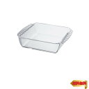 HARIO(ハリオ) 耐熱ガラス製 スクエア皿 1300mL BUONO kitchen グラタン皿 日本製 クリア HKOZ-130-BK