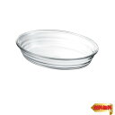 HARIO(ハリオ)日本製 耐熱ガラス製 オーバル皿 1100ml BUONO kitchen HOV-110-BK クリア