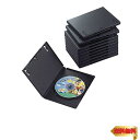 エレコム トールケース DVD BD 対応 標準サイズ 1枚収納 10個セット CCD-DVD03BK