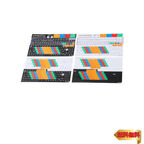 エレコム タイピングマスターシール KEY PALETTO 習熟度別4種類 TK-S-KP01(3)