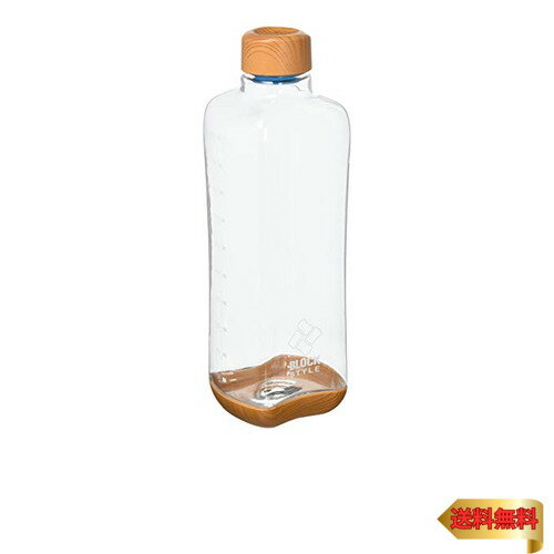 パール金属(PEARL METAL) マグボトル ウッド調×クリア 1L プラスチックアクアボトル ブロックスタイル HB-4856