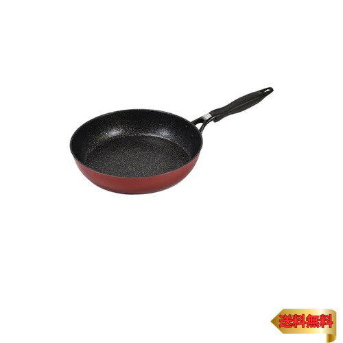 パール金属 フライパン 28cm IH対応 耐摩耗性テスト300万回クリア 軽量 軽い マーブル加工 レッド 究極の道具軽 HC-198