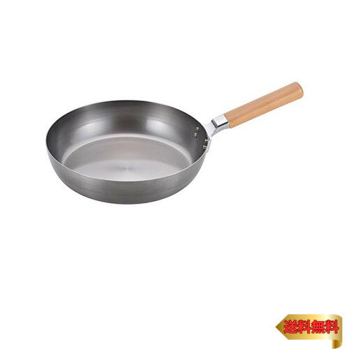 和平フレイズ 燕三条製 鉄フライパン 26cm IH対応 ガス 木のハンドル 日本製 千歳 ちとせ CS-009