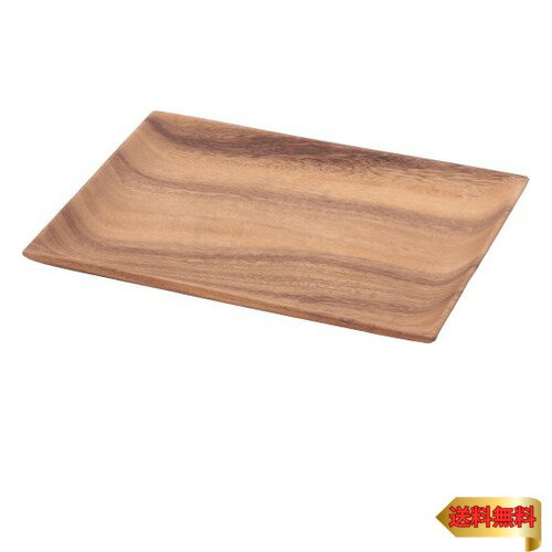 不二貿易 アカシア 木製食器 長方形 トレー ワンプレート XLサイズ 幅32×奥行24×高さ1.8cm 割れにくい 軽量 ハンドメイド 天然木