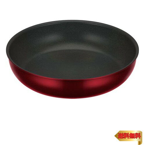 サーモス デュラブルシリーズ 取っ手のとれるフライパンKVD IH・ガス対応 ディープレッド KVD-028 DR