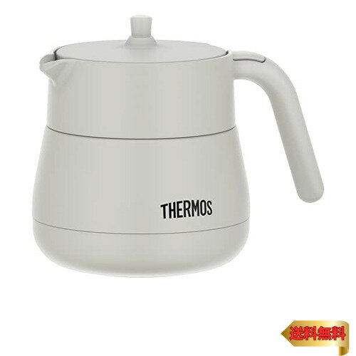 サーモス 真空断熱ティーポット ストレーナー付き 450ml ライトグレー TTE-450 LGY