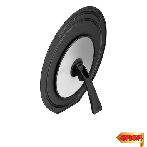 サーモス 折りたたみスタンド式フタ 26/28cm対応 ブラック KLD-002 BK