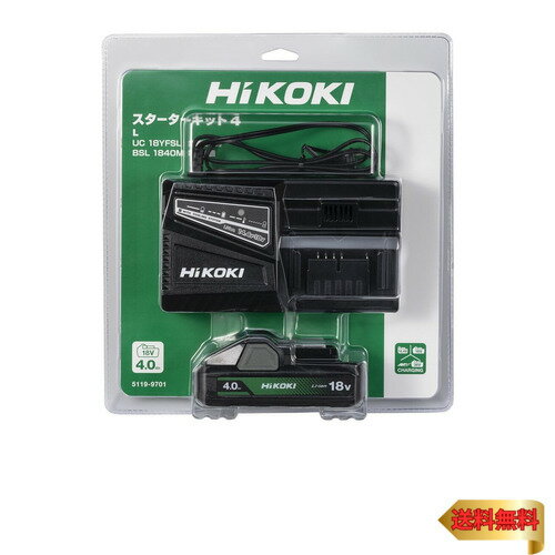 HiKOKI(ハイコーキ) スターターキット4 充電器(UC18YFSL)+18V蓄電池(BSL1840M) UC18YFSL(L)
