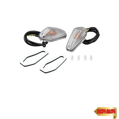 ポッシュフェイス(POSH FAITH) バイク用品 貼り付けウインカー エアロシャープミニタイプ(2個入り) 12V15W電球付 クリアーレン