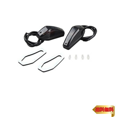 ポッシュフェイス(POSH FAITH) バイク用品 貼り付けウインカー エアロシャープミニタイプ(2個入り) 12V15W電球付 スモークレン