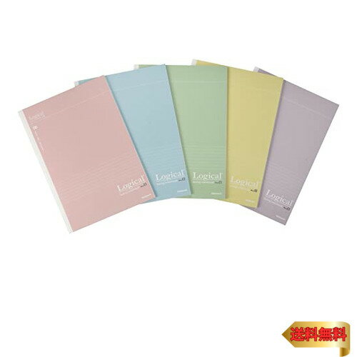 ナカバヤシ スイングロジカル 抗菌表紙ノート セミB5/B罫/30枚 スモーキーカラー 5冊パック NB514B-5P