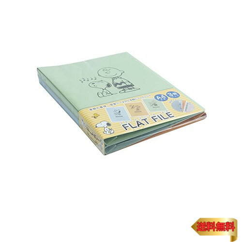 ナカバヤシ ピーナッツ フラットファイルJ A4S 3柄(B+Y+G) 3冊パック FF-J8031-3PA