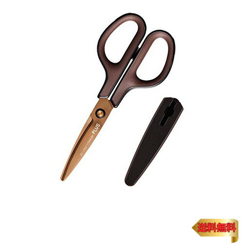 プラス はさみ 汚れ・サビに強い フィットカットカーブ チタン 切れ味継続加工 ブラウン SC-175ST 34-519