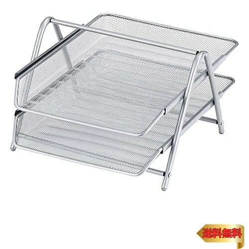 パール金属 ファイルトレー シルバー 2段 N-7582