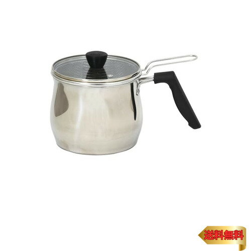 パール金属 片手鍋 クックポット マルチポット 17cm 2.6L IH対応 ストレーナー付 ガラス蓋付 18-8ステ..