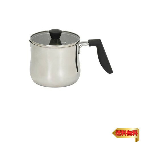 パール金属 片手鍋 クックポット マルチポット 14cm 1.6L IH対応 ガラス蓋付 18-8ステンレス製 ナリック HC-145